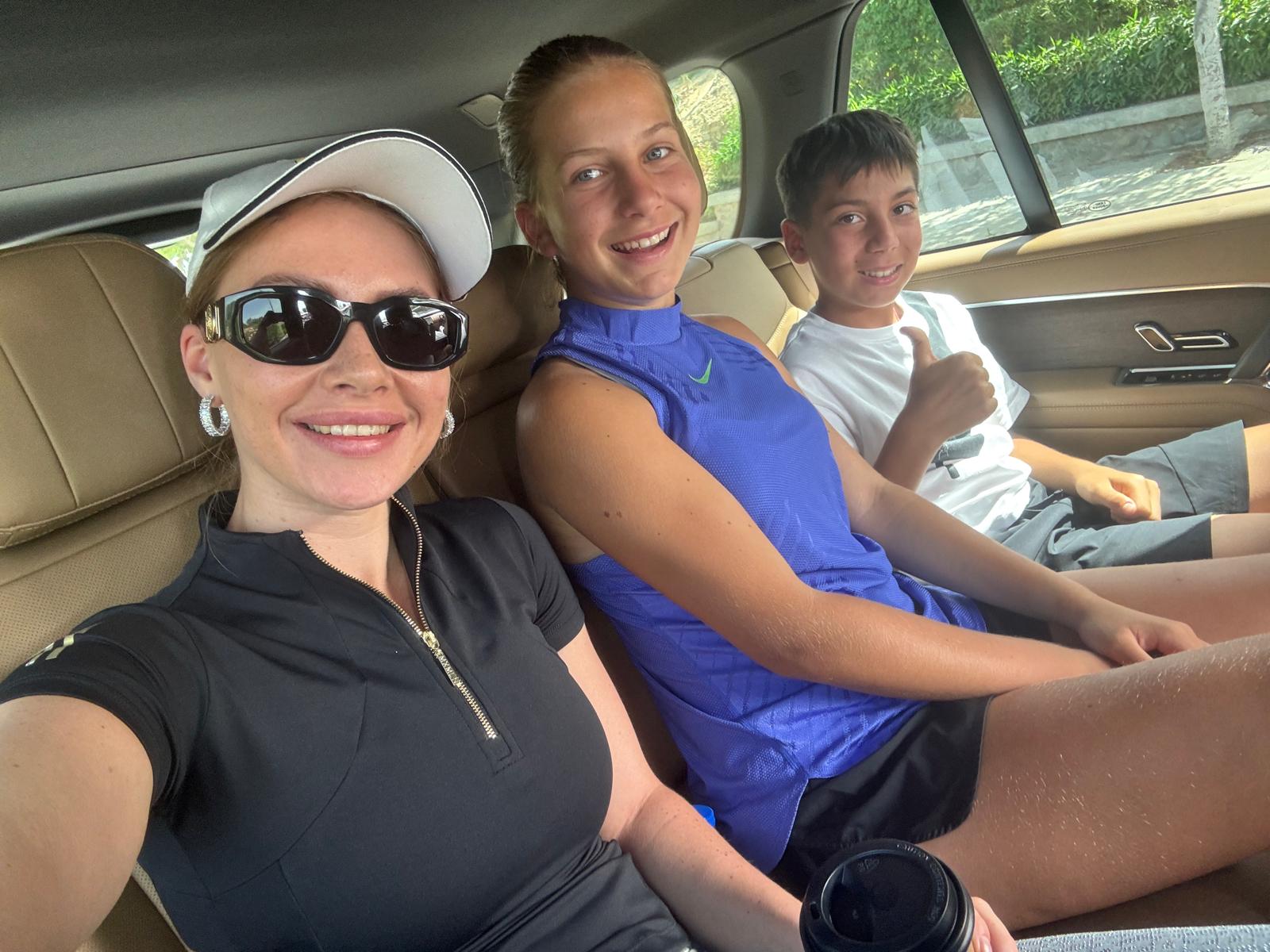 Tennis training session