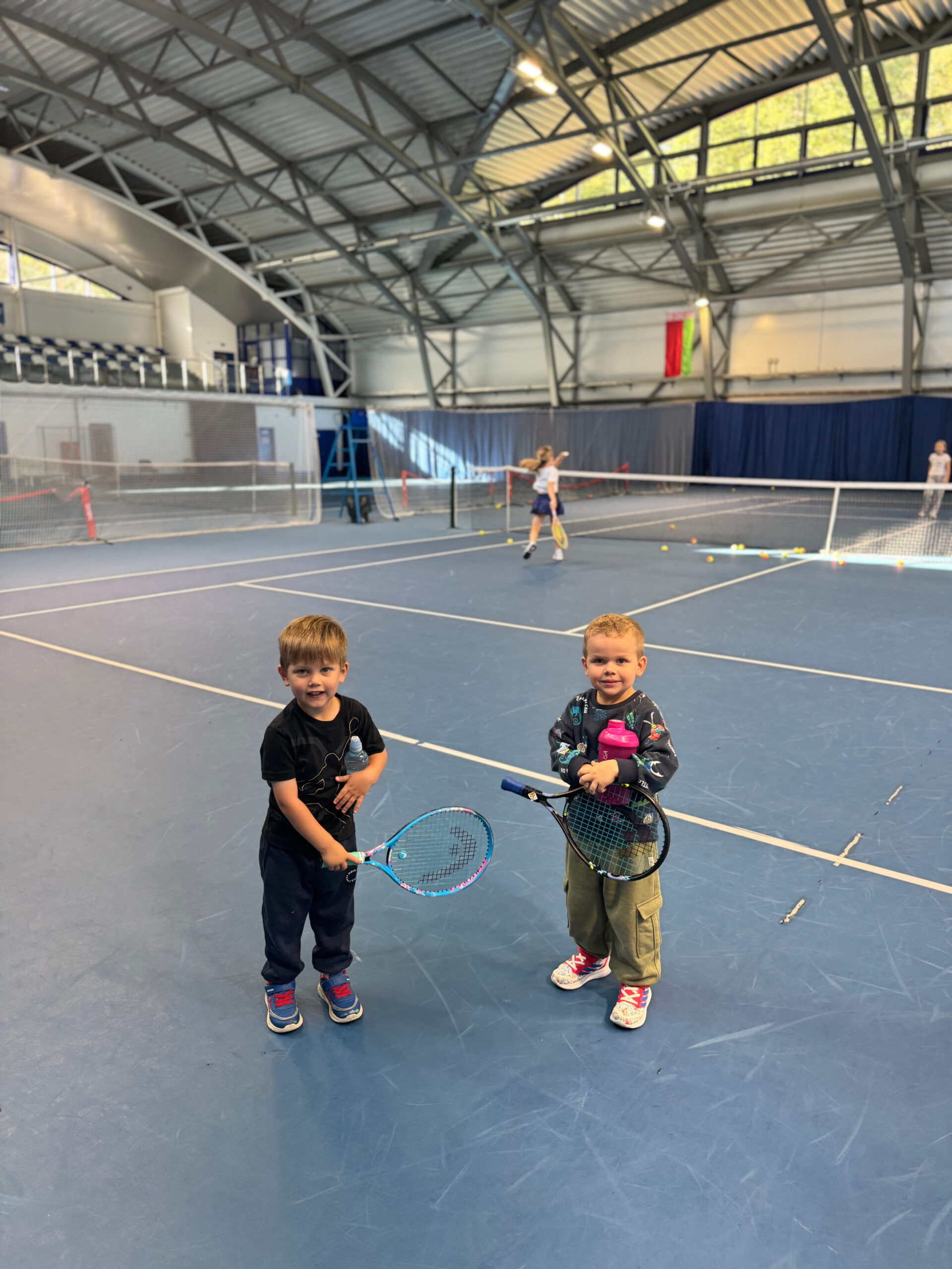 Tennis training moment