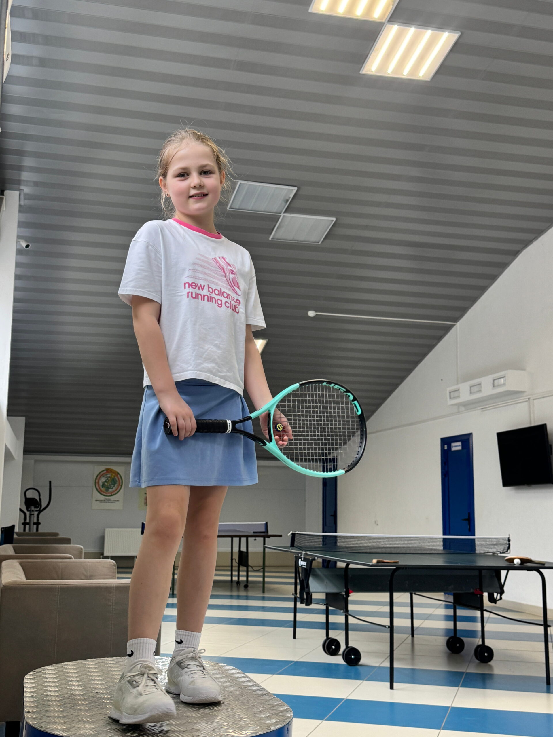 On-court tennis session